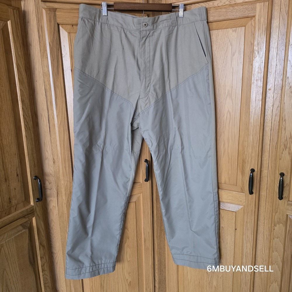 Avid Outdoor Mens XL 40-42 Brush Pants Tan Nylon Overlay Hunting Briar Trousers